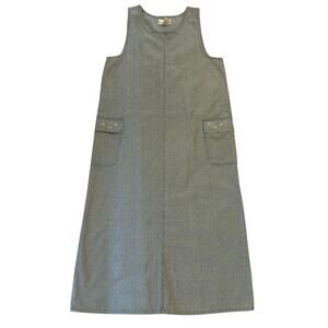 Baxter & Wells Womens Dress Jumper Sz. Large Sleeveless Midi Pockets Embroidery